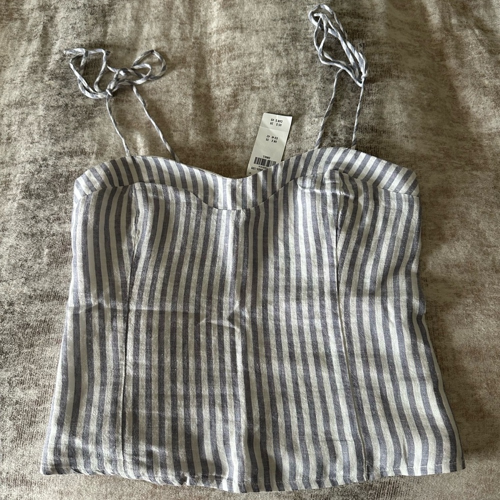NWT cotton/linen stretch top